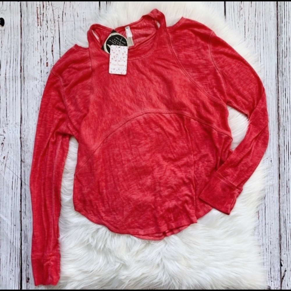 Free People Movement Cold Shoulder Thumb Top